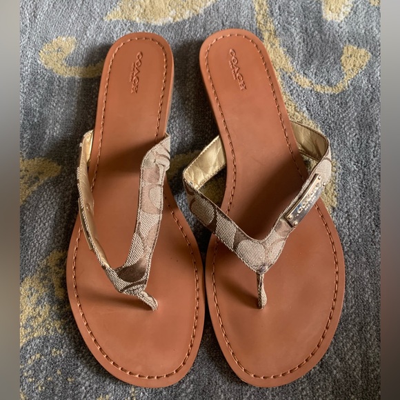 Coach Shoes - Coach Women's Tan and Gold
Flipflops